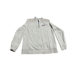 Vineyard Vines Quarter Zip Pullover | Heather Gray Preppy Fleece Size Small